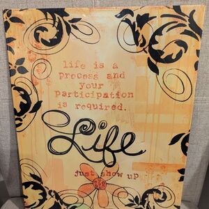 Inspirational Metal Wall Art with Floral Design